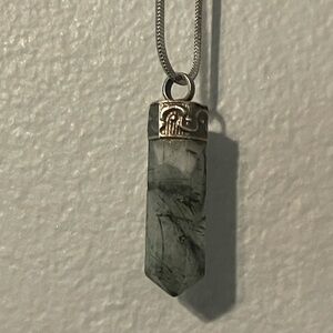 green serpentine necklace